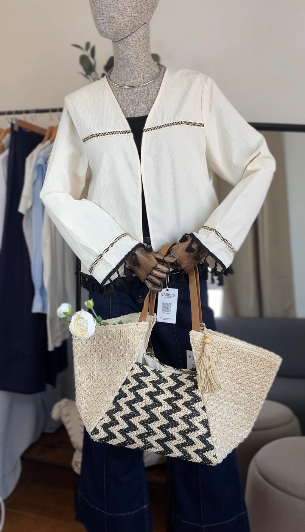 CHAQUETA BOHO CHIC CRUDO