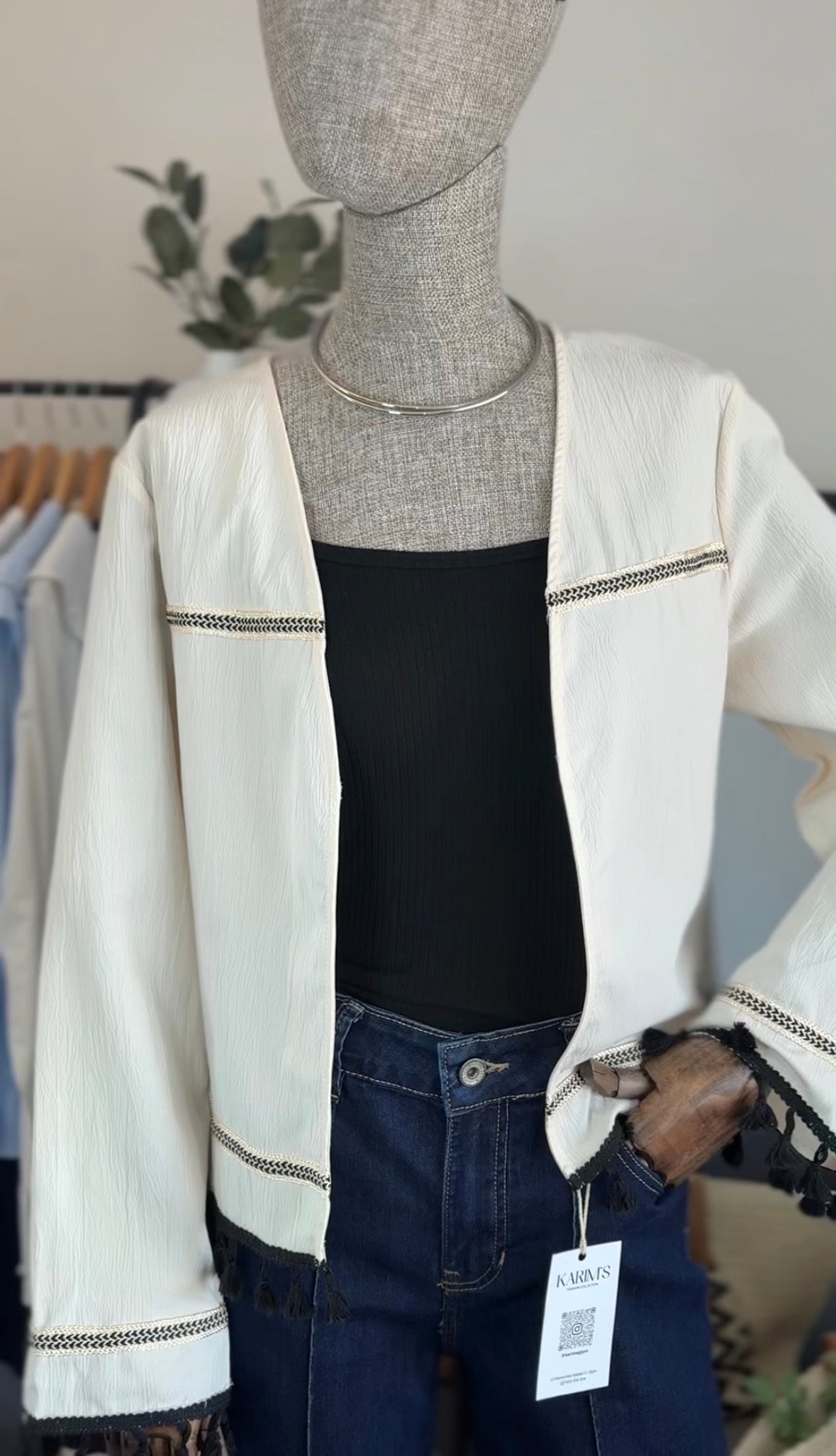 CHAQUETA BOHO CHIC CRUDO