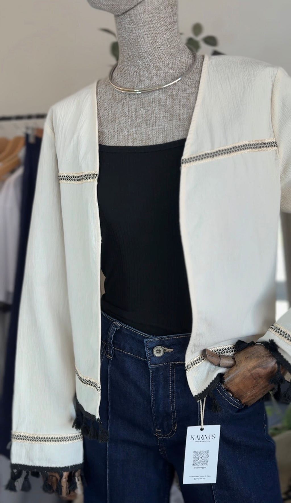 CHAQUETA BOHO CHIC CRUDO