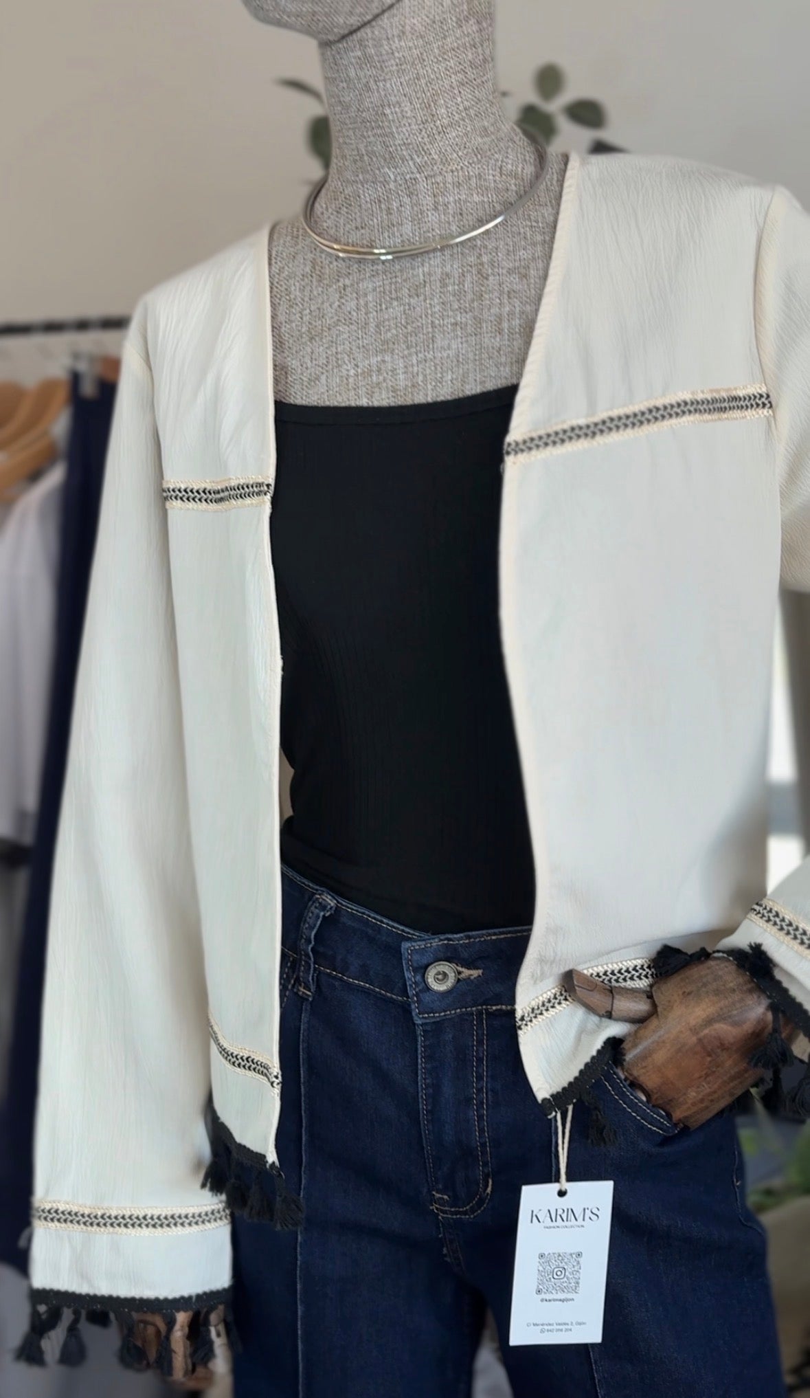 CHAQUETA BOHO CHIC CRUDO