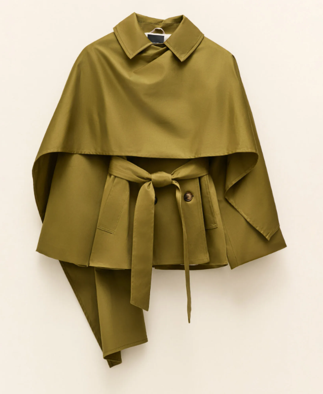 TRENCH CORTA CON CAPA DESMONTABLE