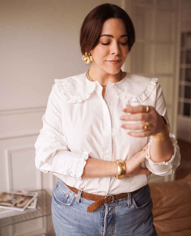 CAMISA BLANCA BABERO - TALLA GRANDE