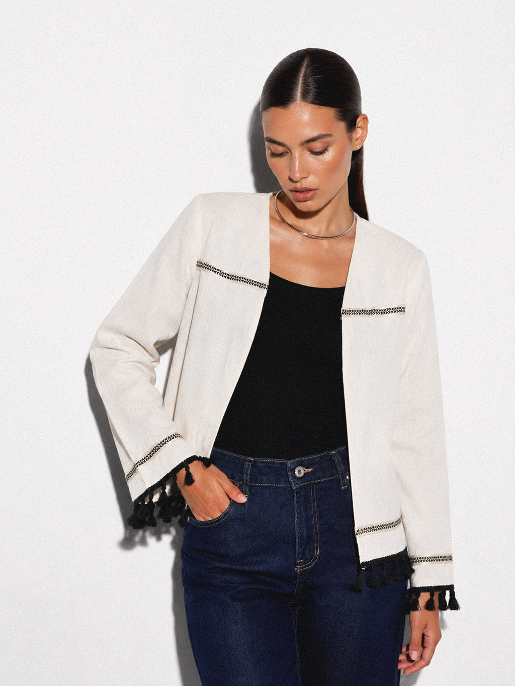 CHAQUETA BOHO CHIC CRUDO