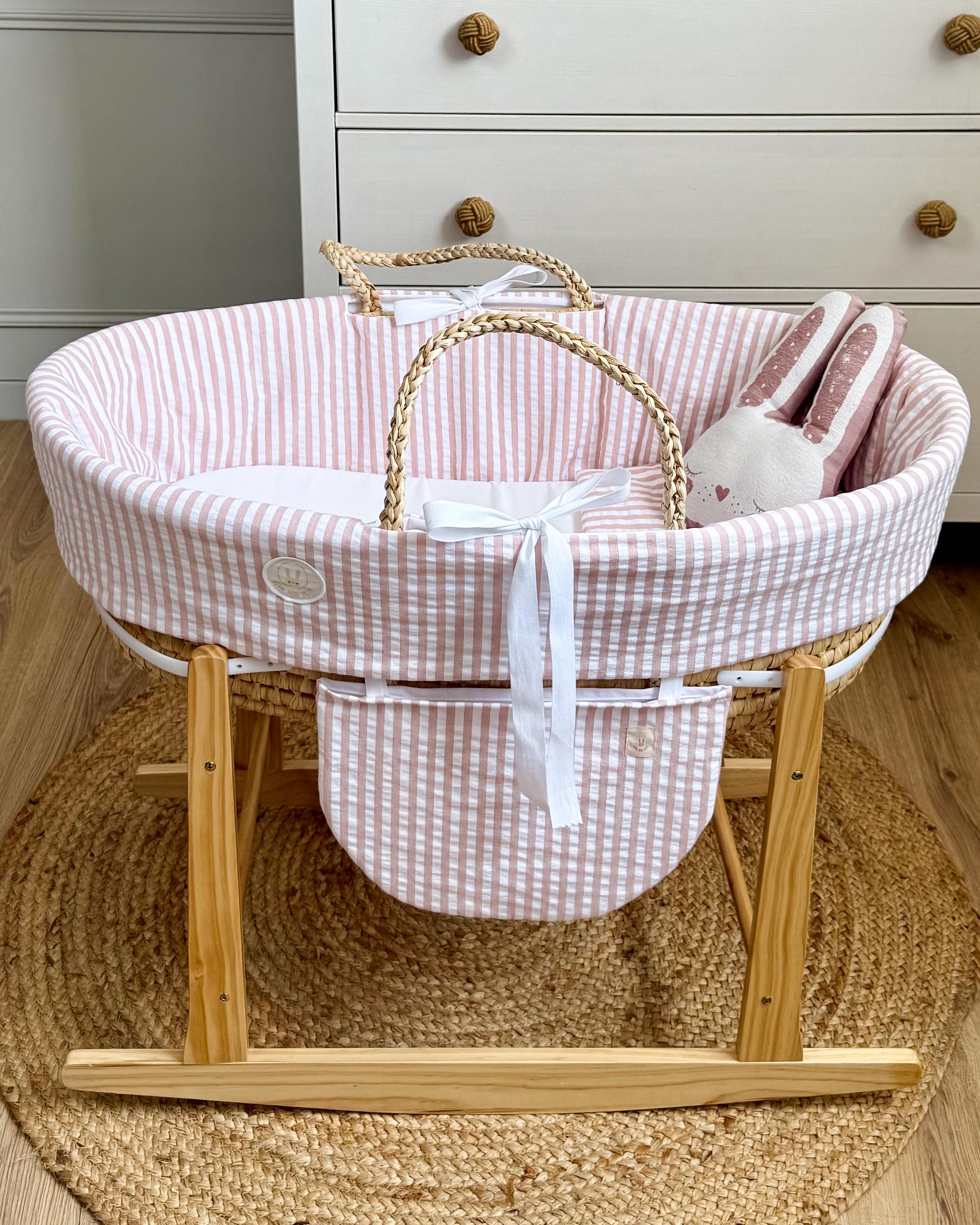 SET MOISES SEERSUKER CLASICO ROSA NUDE