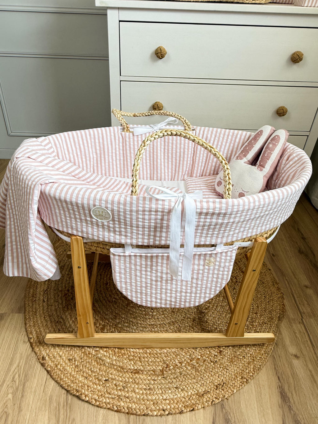 SET MOISES SEERSUKER CLASICO ROSA NUDE