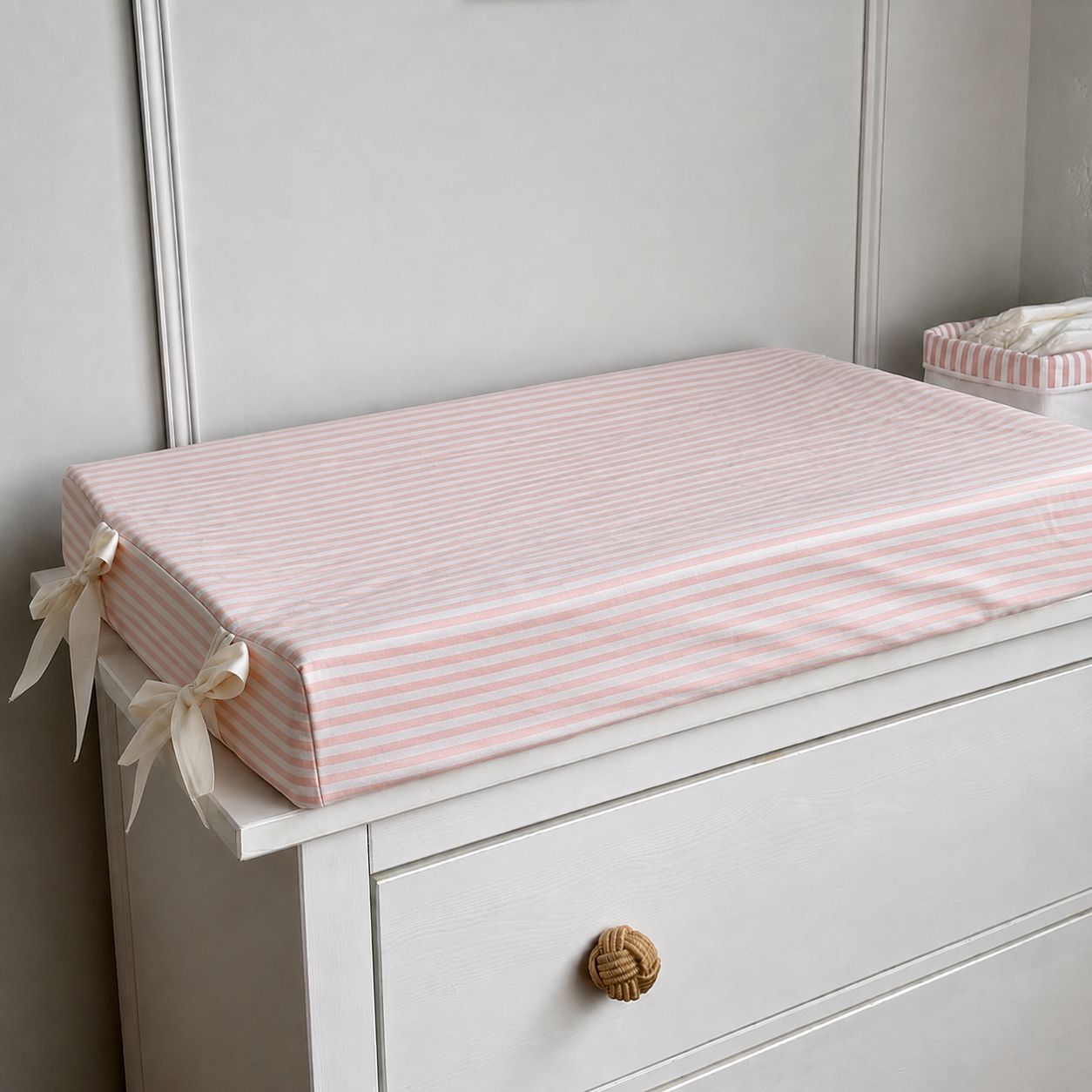 FUNDA CAMBIADOR TELA SEERSUKER ROSA NUDE