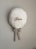 GLOBO DE TELA MUSELINA BLANCO PERSONALIZADO