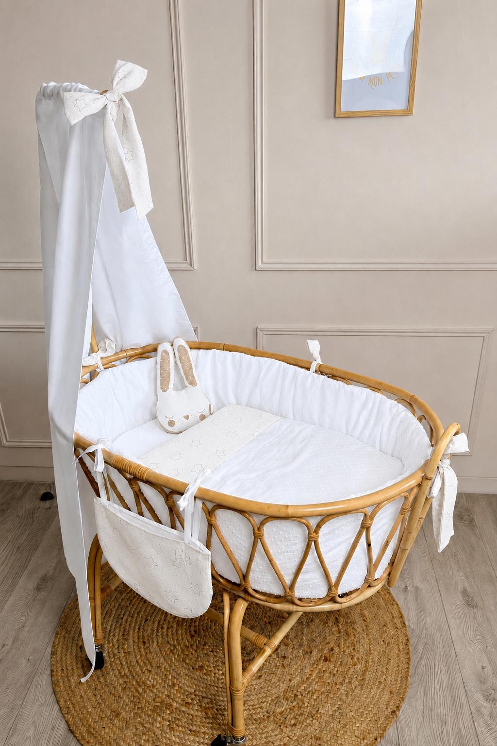 MOISES DE BAMBU JACQUARD ESTRELLAS BEIGE