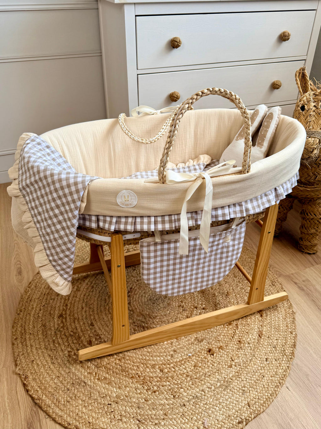 MOISES DE PALMA MUSELINA BEIGE/ VICHY ARENA