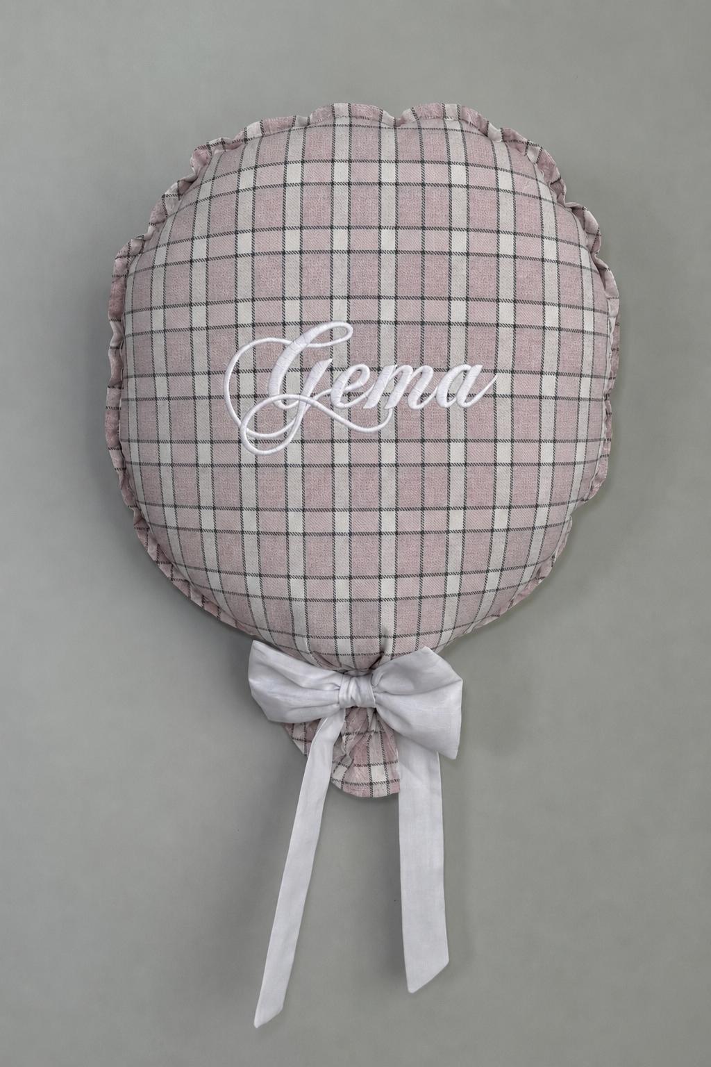 GLOBO DE TELA VIYELA ROSA PERSONALIZADO