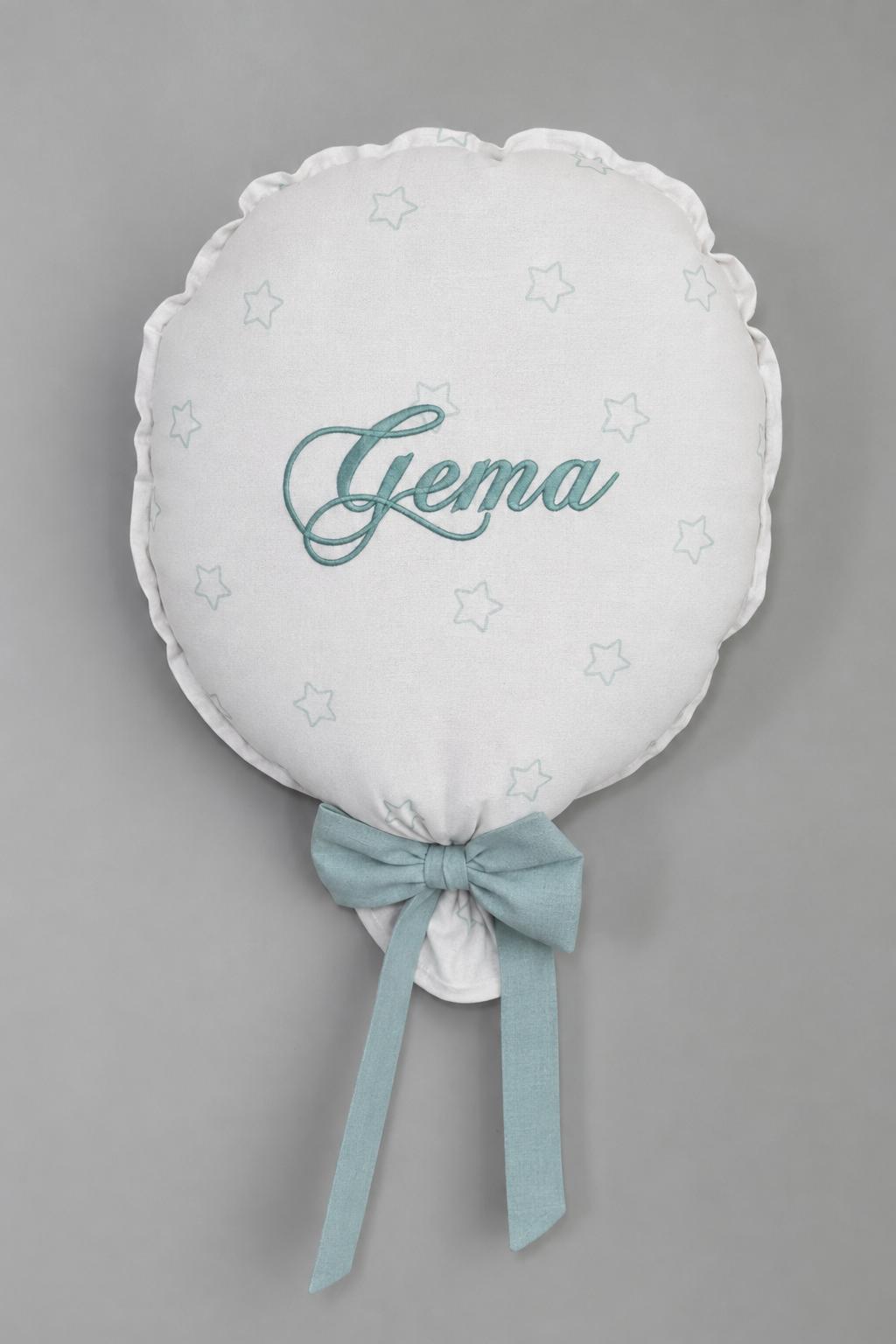 GLOBO DE TELA JACQUARD ESTRELLAS VERDES PERSONALIZADO
